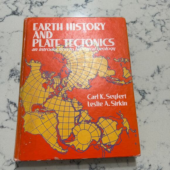 Earth History and Plate Tectonics, Seyfert and Sirkin, 1973, Orange Hardcover - Picture 1 of 15